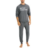 Family Pajamas Matching Men’s Better Together Family Pajama Sets, Gray, Medium