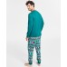  Matching Men’s Mix It Jolly Fair Pajamas Set, Green, X-Large