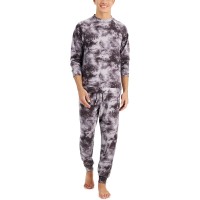 Family Pajamas Matching Men’s Tie-Dyed Pajama Set,Small , Gray