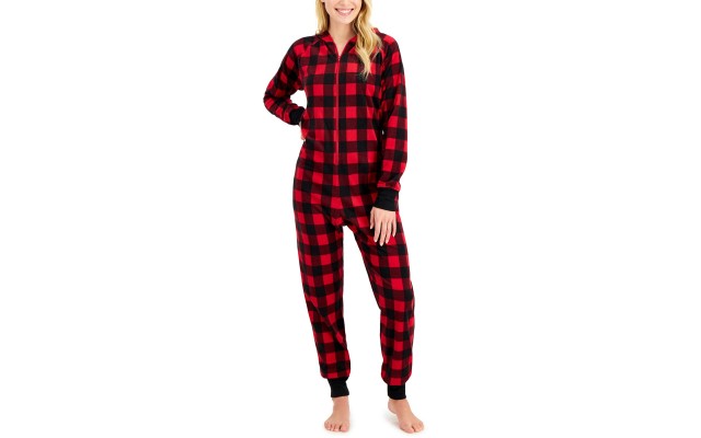  Matching Women’s 1-Pc. Red Check Printed , Red, Medium