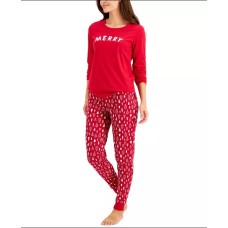 Family Pajamas Matching Women’s Merry Family Pajama Set Red