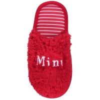 Family Pajamas Mini Big Kid’s Matching Holiday Slippers,  Red