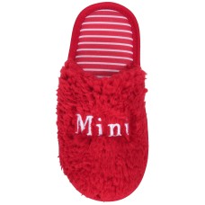 Family Pajamas Mini Big Kid’s Matching Holiday Slippers,  Red