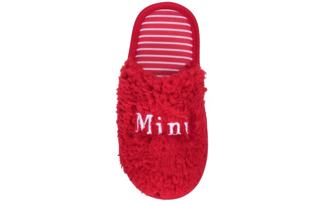 Family Pajamas Mini Big Kid’s Matching Holiday Slippers,  Red