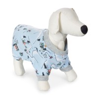 Family Pajamas Pet Matching Ski Mountain Pajamas, Blue, Small