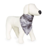 Family Pajamas Pet Tie-Dyed Printed Bandana, Gray,