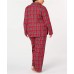  Plus Women’s Brinkley Plaid Holiday Cotton Pajama Set, Brinkley Plaid/Red, 1X