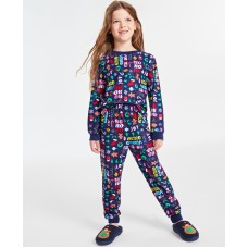 Family Pajamas Toddler, Little & Big Kids Holiday Toss Pajamas Set, Navy, 8