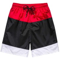 Fashionable Summer Swim Trunks for Men, Quick Dry Swim Shorts for Men, Swimwear, Bathing Suits, Swim Shorts with Various Colors & Designs, Quick Dry Nylon Shorts, Red/Black/White, 4X-Large