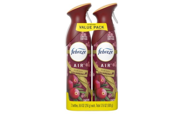  Odor-Eliminating Air Freshener Spray, Cranberry