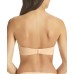  Women’s Memory Low Cut Strapless 4 Way Convertible Bras, Light Beige, 38D