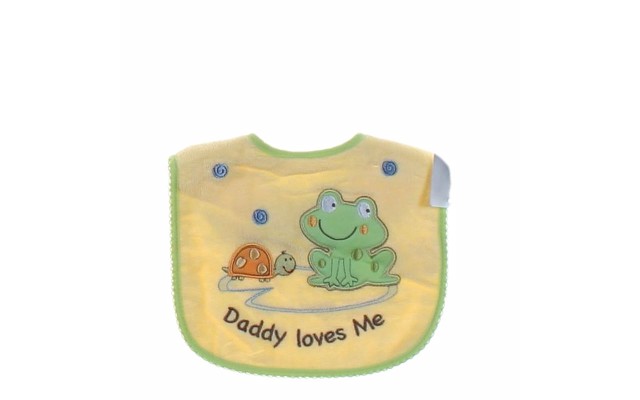  Adorable Bib, Yellow, 0-1 Years
