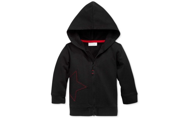 Baby Boys Star Hoodies, Black, 24 Months