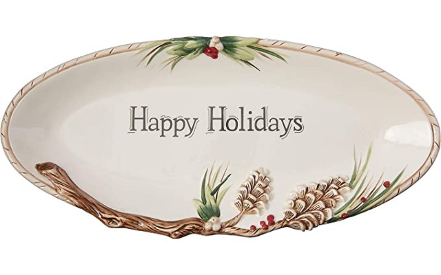  Forest Frost 18-Inch Elongated Tray