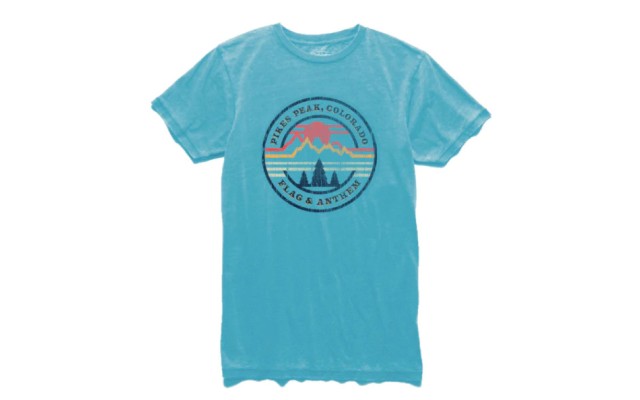 Flag & Anthem Pikes Peak T-Shirt, Blue, Small