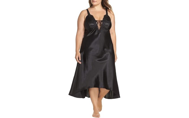  Women’s Plus Size Stella Gown, Black, 2X