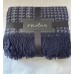 Fraas Houndstooth Wool Throw, Navy, 60 x 80