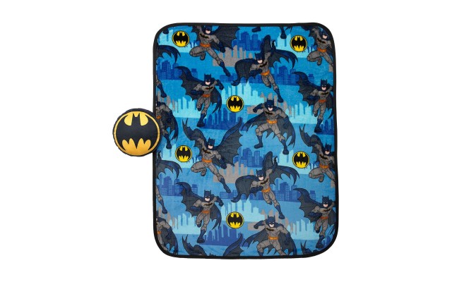 Franco Manufacturing Batman Pillow & Throw Nogginz Set, Navy, 40 x 50