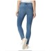  Womens Distressed High-Rise Skinny Jeans, Light Blue, 12