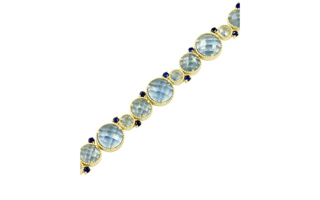  Imperial Blue Soft Bracelet in 14K Gold-Plated Sterling Silver