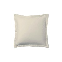 Fresh Ideas Poplin Tailored Euro Sham, Ivory, 26×26