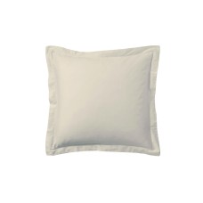 Fresh Ideas Poplin Tailored Euro Sham, Ivory, 26×26