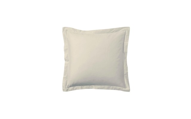  Poplin Tailored Euro Sham, Ivory, 26×26