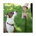  Canvas Waste Bag Dispenser Loose Dog, Brown, 4”