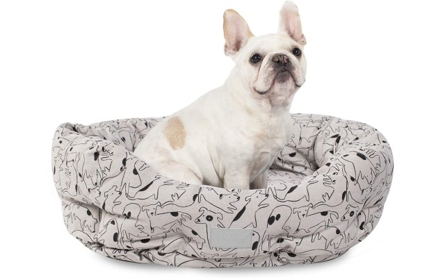  Studio Pet Bed, Nosey Dog Spot Round Cuddler, 29 x 24 x 9 (215003), Medium