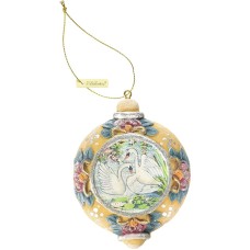 G. Debrekht 6102451 General Holiday Swans Ornament 4. 5 inch