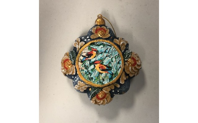 G. Debrekht Cardinal Companions Scenic Ornament, 3.5″
