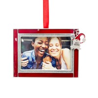 Ganz 4″ Frame Ornament Gnome ‘Best Friends’ Red/Silver