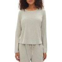 Gap GapBody Women’s Long-Sleeve Crewneck Pajama Top (Grey Heather, Large)