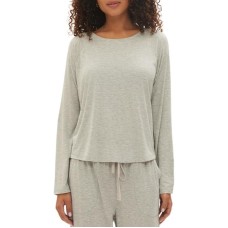 Gap GapBody Women’s Long-Sleeve Crewneck Pajama Top (Grey Heather, Large)