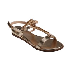 Gc Shoes Women’s Lidia Slingback Flat Sandals, Gold, 8M
