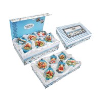 GDeBrekht 12 Days of Christmas Set of 12 Glass Ornament, Blue