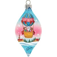 G.DeBrekht Air Balloon Glass Ornament, Multi