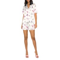 Generation Love Lenox Printed Pajama Shorts Set, Ivory, X-Large