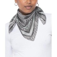 Giani Bernini Logo Diamond Printed Bandana Scarf, Gray