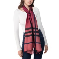 Giani Bernini Ombre Plaid Oblong Scarf, Red