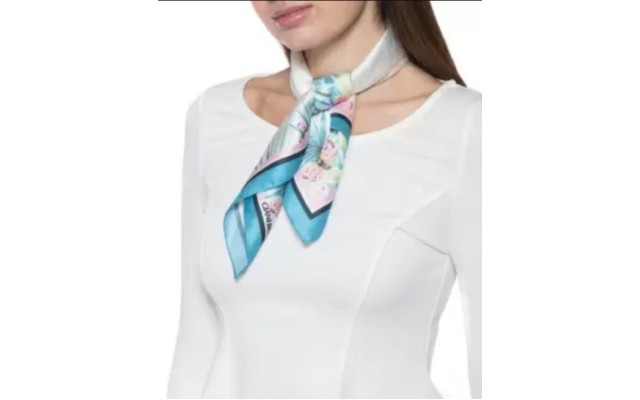  Womens Butterfly Tropical Bandanna Scarf, Blue