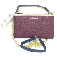 Giani Bernini Womens Leather Crossbody Trifold Wallet Bronze Small
