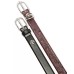  Womens Smooth & Ostrich Belt 2 Pc Set, Black, Small