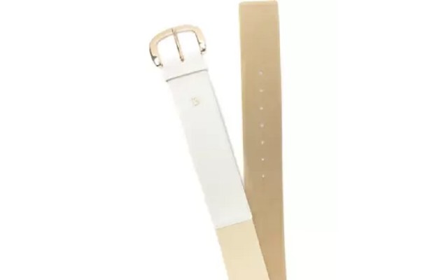  Womens Stretch Belt, White, Medium / Large