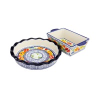 Gibson Elite Luxembourg 2 Piece Non-Stick Bakeware Set, Blue