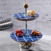  Mozambique 2 Tier Cake Stand, Wood