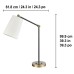  Lido Adjustable Table Lamp, Off-White, 39″X 6.5″