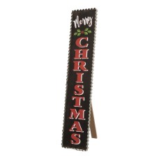 Glitzhome 35.63″H Wooden Black Merry Christmas Porch Sign