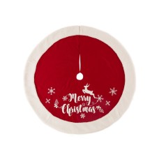 Glitzhome 48″ D Merry Christmas Tree Skirt