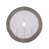 Glitzhome Fleece Christmas Tree Skirt